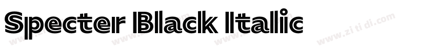 Specter Black Italic字体转换
